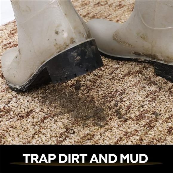 Front Door Mat 18"x30" , Low Profile Washable Inside Floor Mats, Brown - Picture 5 of 6